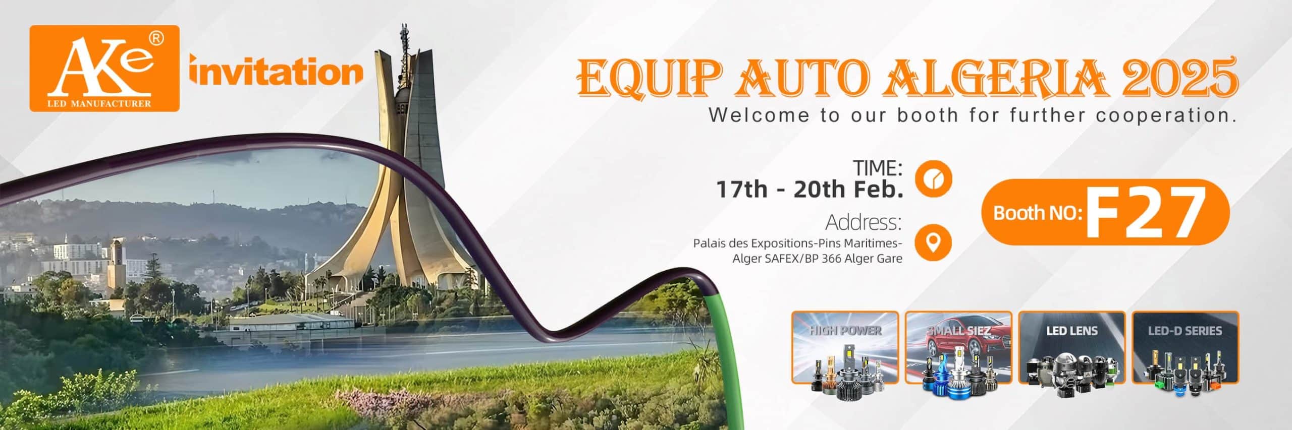 Leading the way: Presenting innovative automotive LED headlights at the EQUIP AUTO ALGERIA 2025 exhibition to showcase cutting-edge trends.