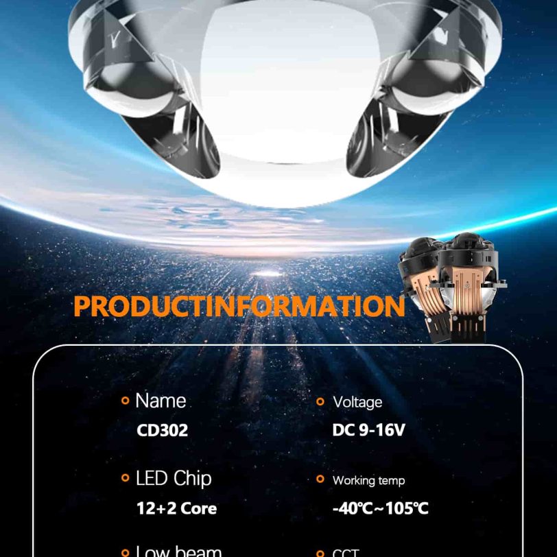CD302详情_10 (2) faros antiniebla led de alta potencia 7.5w con lente proyector