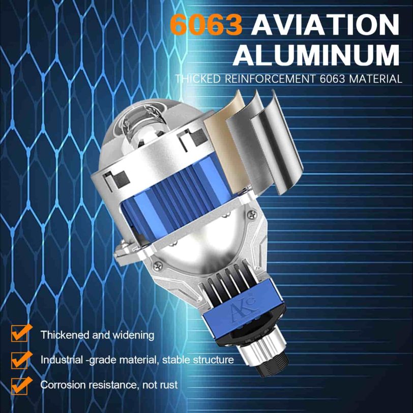 TJ-A01 材质 主图 faros led bi xenon lente de proyector para chevrolet sail