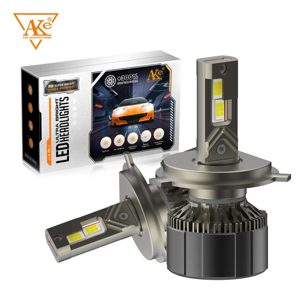 Lâmpadas de farol LED h4 para automóvel