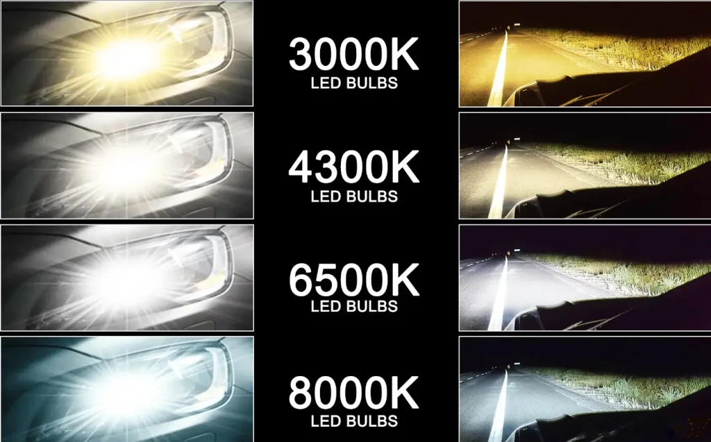 led headlights color chart