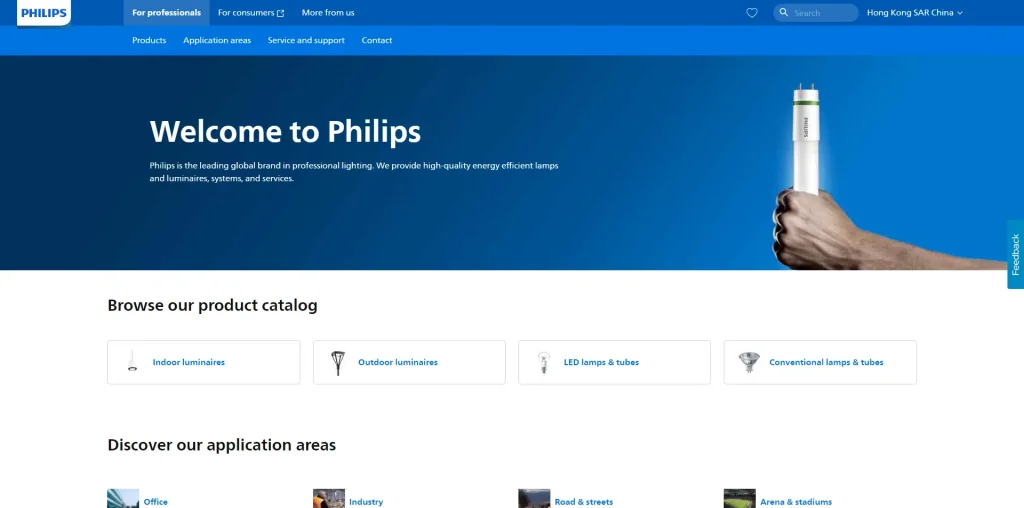 Philips is a world-leading lighting brand