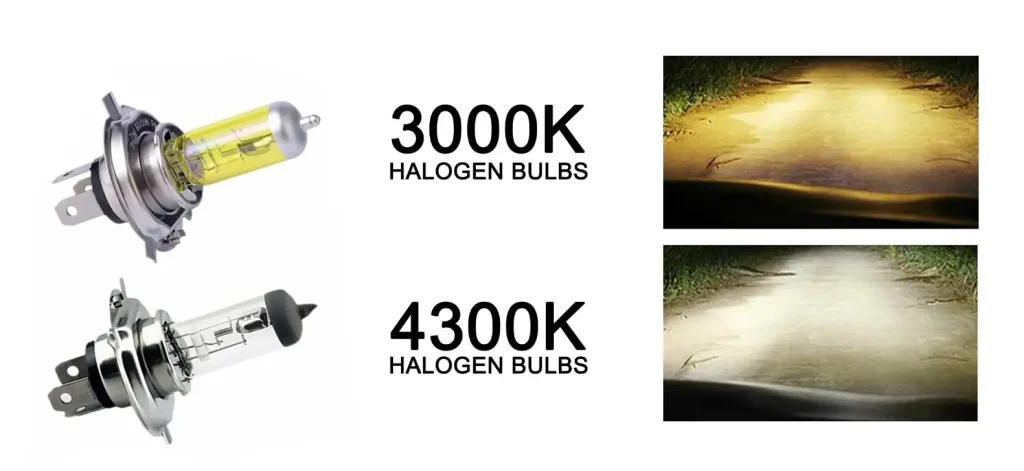 halogen 3000k color temperature