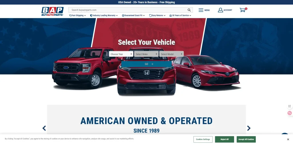 Buy Auto Parts offers an extensive selection of auto parts, truck parts, import parts, performance parts, and automotive accessories.