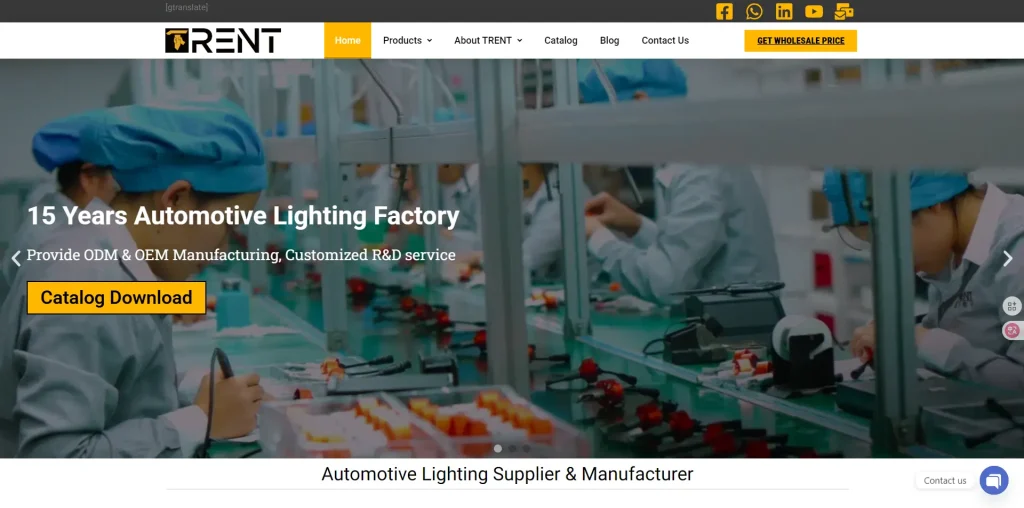 TRENT is Automotive Lighting Supplier & LED headlight manufacturer