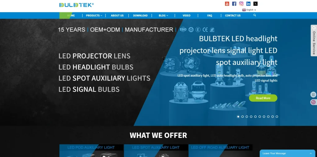 professionally engaged in auto LED Headlights, LED bulbs, HID, etc