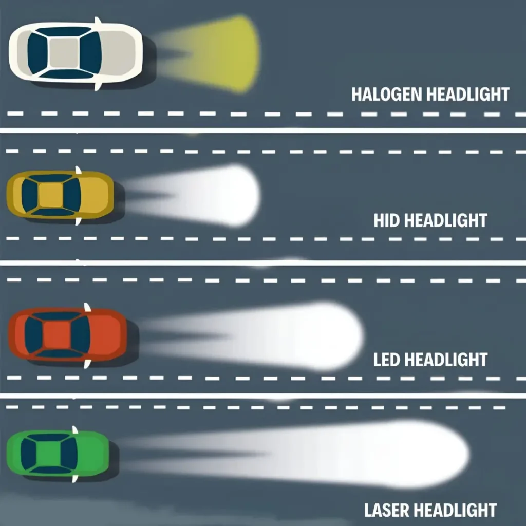 Como encontrar um fabricante chinês de lâmpadas LED para faróis: um guia completo 2 Inovações tecnológicas em diferentes faróis de automóveis