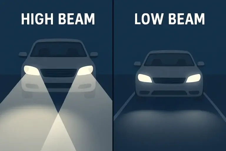 High Beam vs Low Beam Headlights: Differences, Benefits & Proper Usage Guide 1 High Beam vs Low Beam