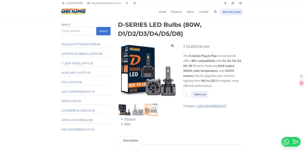 أفضل مصابيح أمامية LED من سلسلة D بالجملة - 2026 دليل التوريد المباشر من المصنع 11 لمبات LED من سلسلة D-SERIES- جينومبيرفورمانس