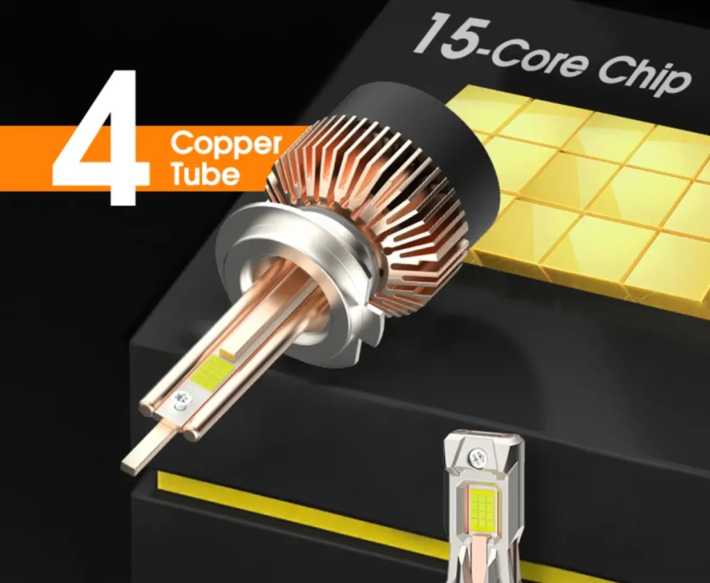Top 11 Trusted Automotive LED Headlight Factory in Vietnam 2026 2 Copper Tube LED headlight