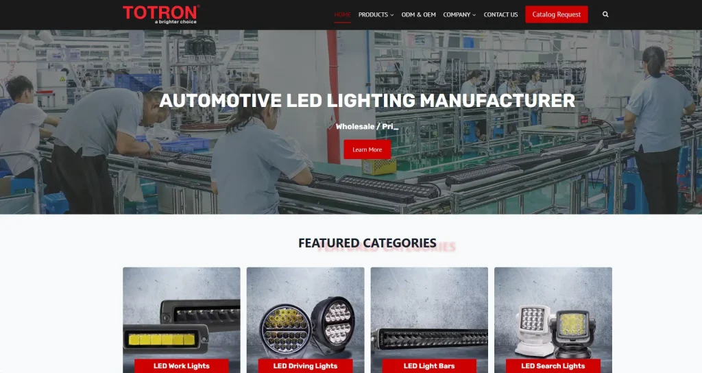 Top 12 Fog Lamp Manufacturers in China 2026 7 Totron fog lamp