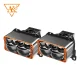 AS6 6-laser bi-LED projector lens front view for headlight upgrade