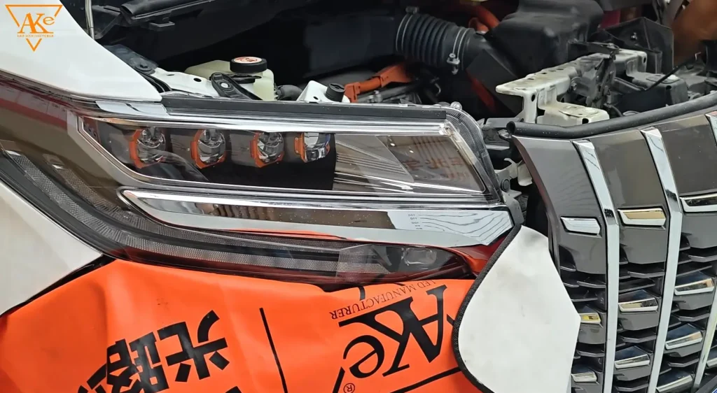 Toyota Alphard LED Headlight Upgrade: AKE Matrix LED Retrofit Case Study 23 Step 11 Assemble the front end