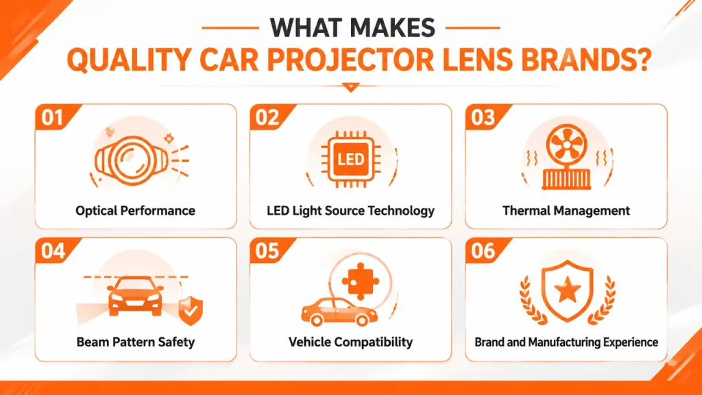 Top 10 Quality Car Projector Lens Brands in 2026 2 Six Key Elements for High-Quality Car Projector Lenses