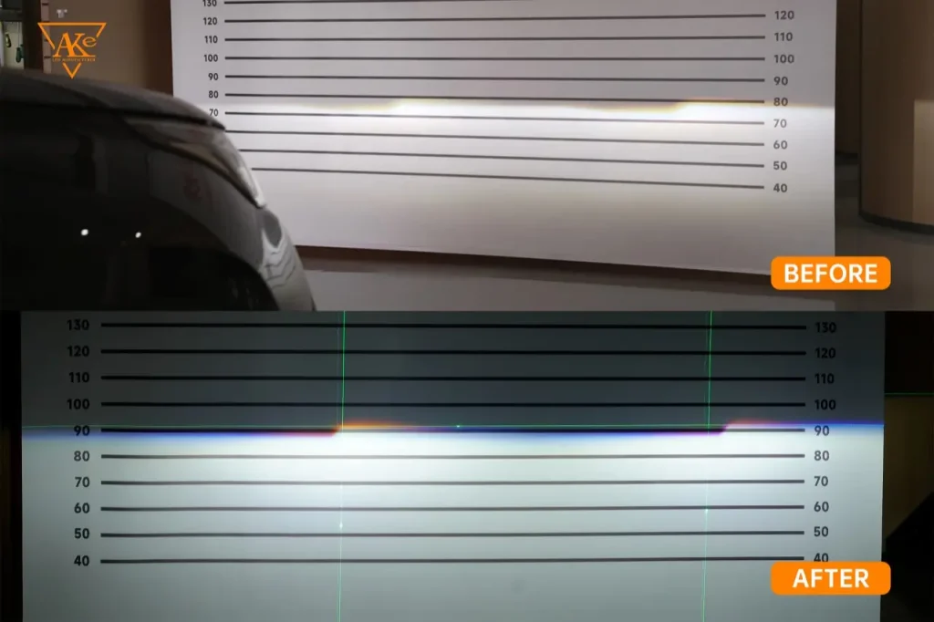 Toyota Crown Kluger Headlight Retrofit Guide: Matrix Projector or 3-Inch Projector? 3 Toyota Crown Kluger Headlight Retrofit-Low beam